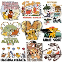 Hakuna Matata The Lion King Iron on Transfers Heat Press Stickers Decals for Clothes Thermal Patches on Tshirts
