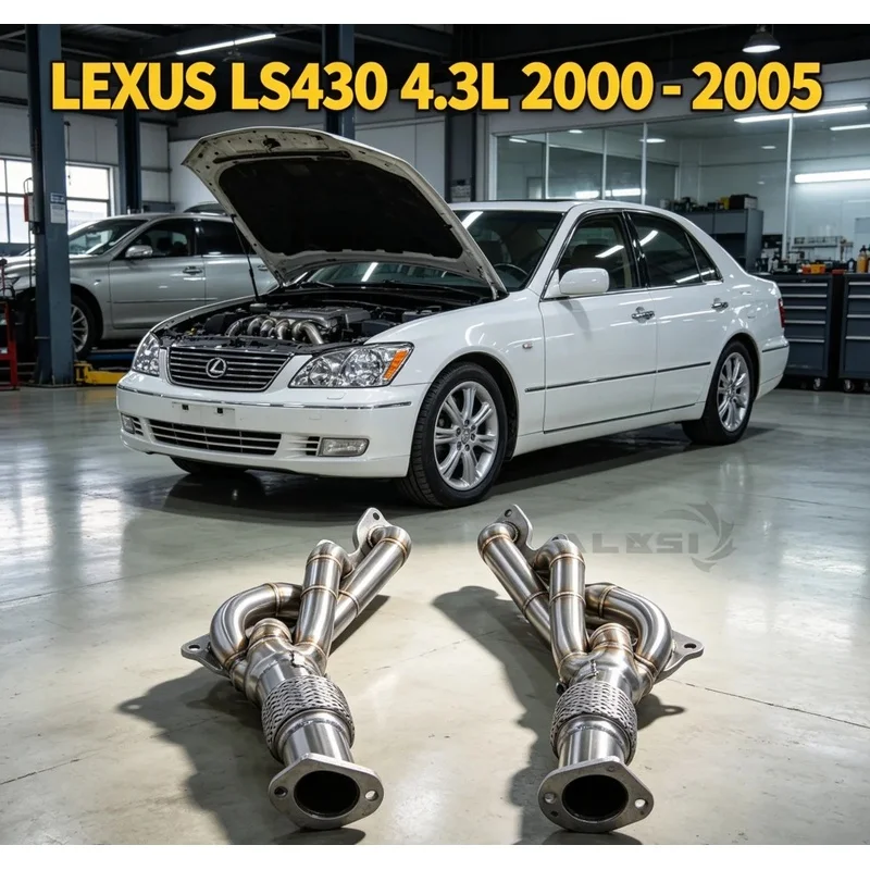 High Flow Equal Length Exhaust Manifold Header Aftermarket Racing Exhaust Pipe for LEXUS LS430 4.3L 2000-2005 V8 Tuning Parts