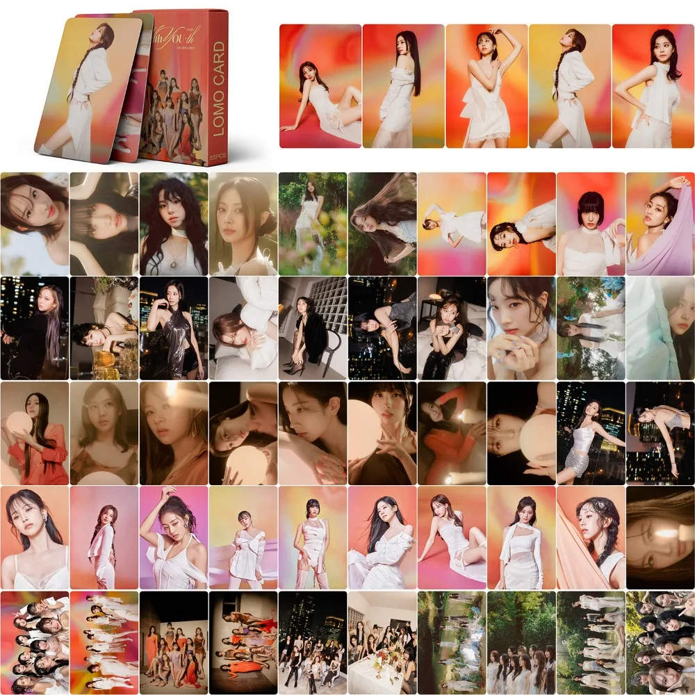 55pcs/set TWICE Photocard New Album The Feels High Quality HD Photo LOMO Card Pictures Fans Gift