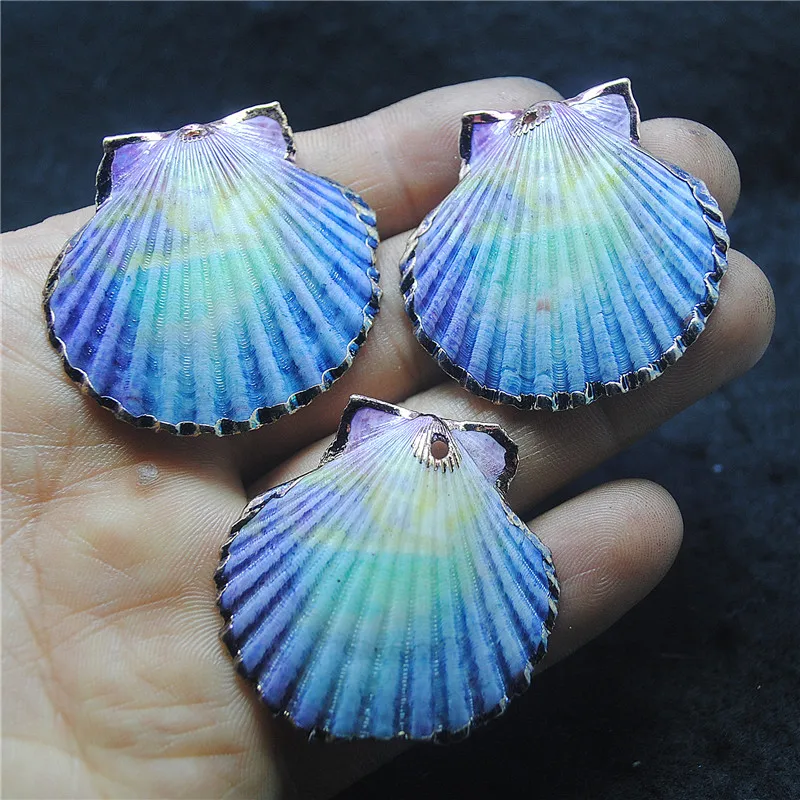 

8PCS New Blue Shell Pendants Mother OF Pearl Good For YOUR FASHION Jewelry Designs Tops SELLING