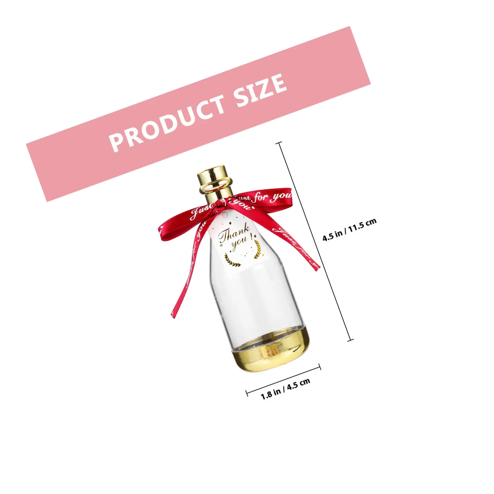 6Pcs Wedding Candy Box Bottle Design Ps Candy Container for Parties Shower Engagement New Year Decorative Favor
