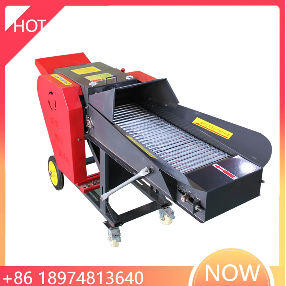 Mini Chuff Straw Crusher Poultry Animal Cattle Feed Making Grass Shredder Silage Chopper Fodder Forage Chaff Cutter Machine