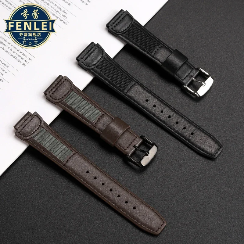 For Casio Forester Classic Retro Forester FT-500WC-3B/5B Vintage Cowhide Watchband 19MM Bracelet Men's Cow Leather Watch Strap