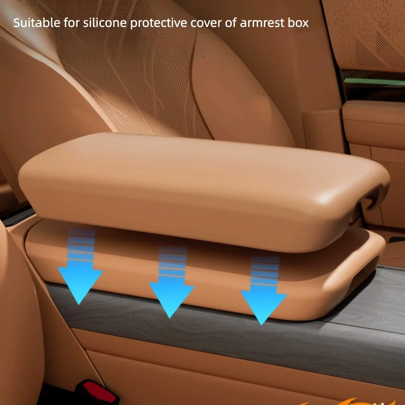Fit for Zeekr 9X 2025 2026 Car Armrest Box Protective Cover Silicone Heightening Pad Armrest Box Storage Box Car Interior Parts
