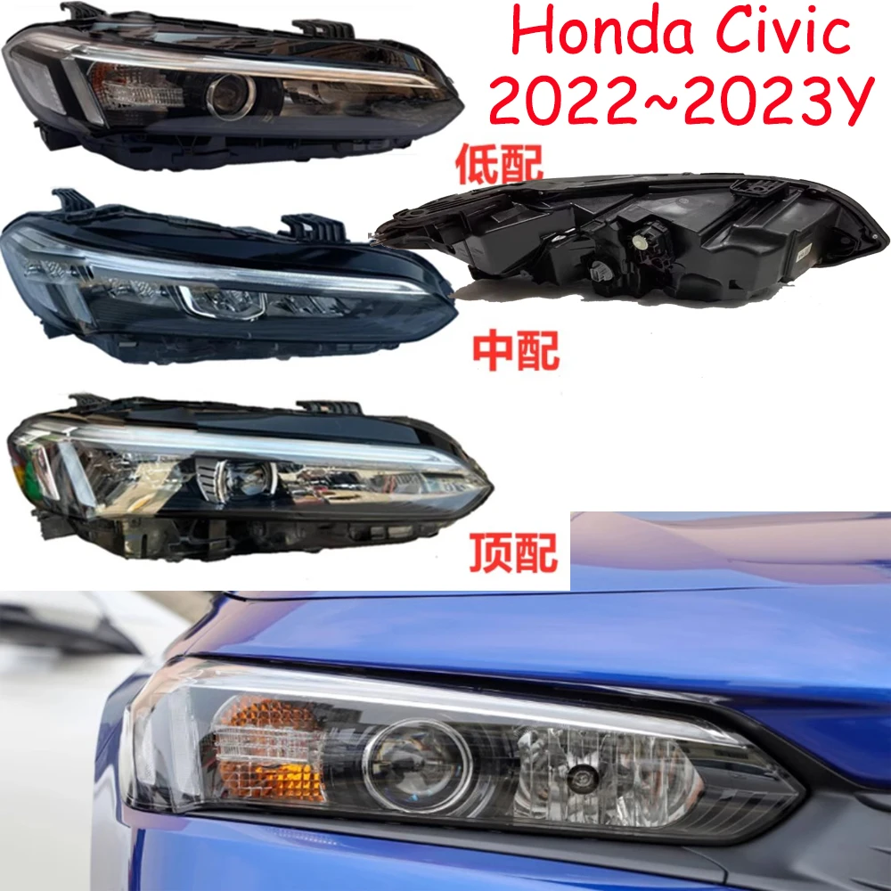 1pcs car bupmer head light for Honda Civic headlight 11th 2022~2023y car accessories DRL fog for Honda civic headlamp