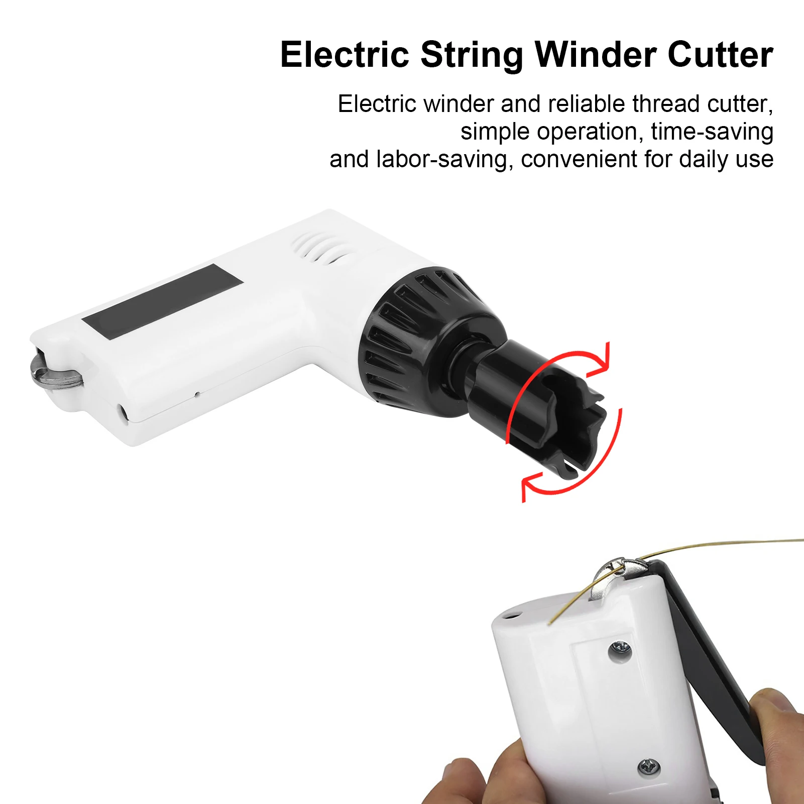 Electric String Winder String Winder Tool String Winder Small Light Multifunction Instrument Accessories for Ukulele 2.7‑4.3V