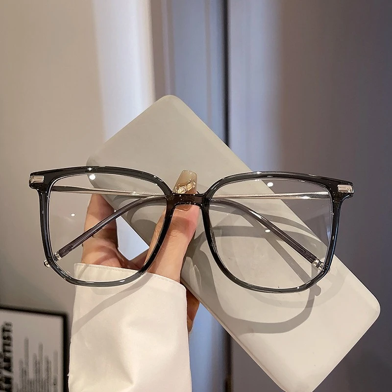 Koreanischen Stil Myopie Gläser Neue Trendy Quadratischen Rahmen Anti Blau Licht Nahe Anblick Brillen für Frauen Männer Minus Anblick Gläser + 2,0