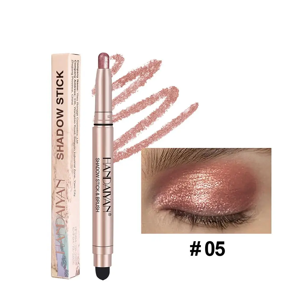 Doppelkopf Lidschatten Stick Diamant Schimmer Text marker Auge matt Perle Pinsel Bleistift Creme Schatten 2024 Stift dauerhafte Pigment j1r4