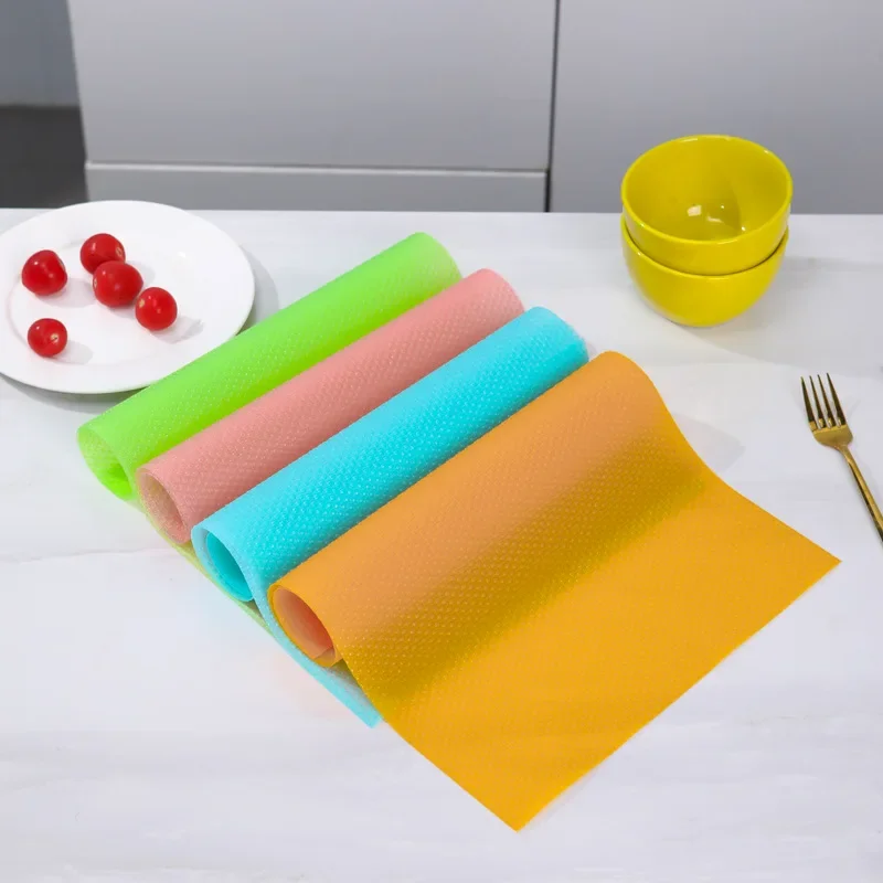 Kühlschrankmatte Rutschfest Wasserdicht Waschbar Schimmelresistent Zuschneidbar Kühlschrankregal-Unterlage Küchenschublade Schrankmatte Tischsets – Detail 1
