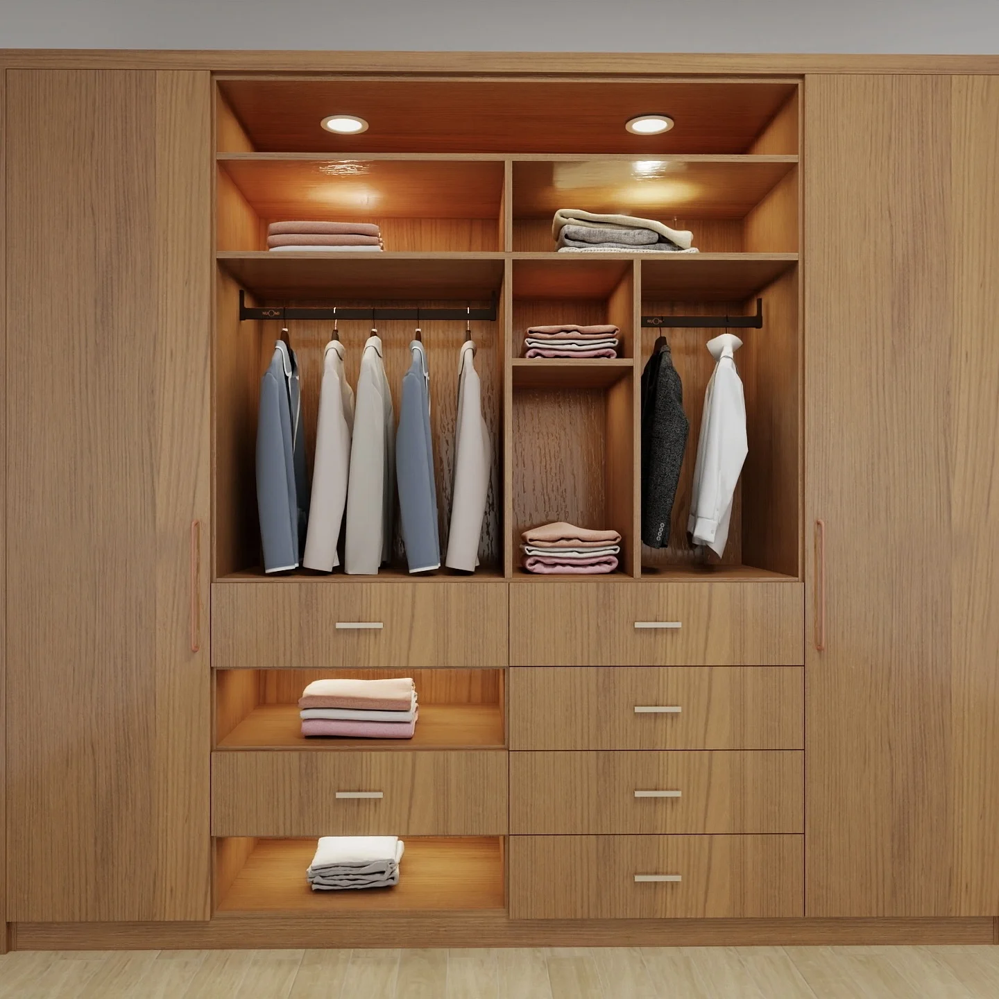 

Modern Luxury Style Wardrobe/clothes Storage Cabinet Light Home Furniture Bedroom Living Room School Gym Hall Villa Workshopspro