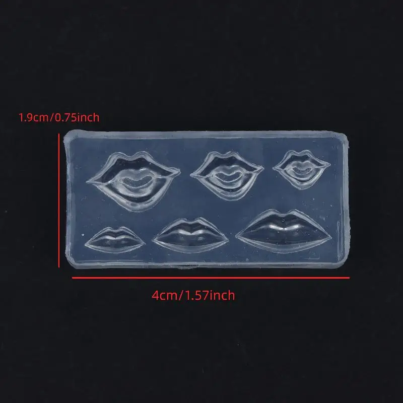 1Pcs 3D Lip Nail Art Mold BPA Free Silicone Cute Nail Charm Making Tool for Kids Safe DIY Manicure
