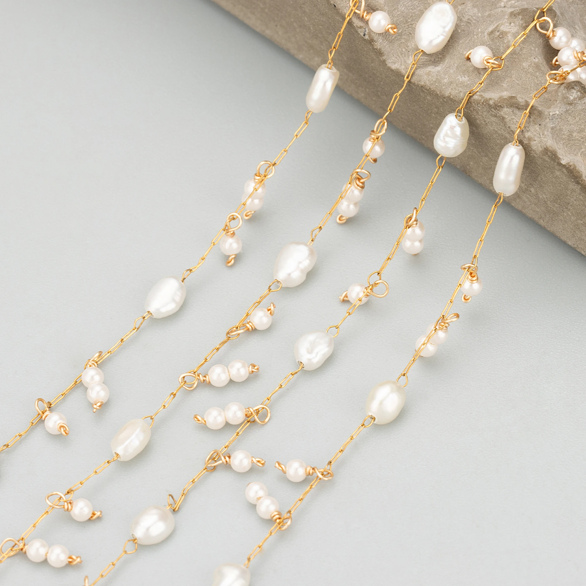 GUFEATHER C355,diy chain,nickel free,stainless steel,natural pearl,charms,jewelry making,hand made,diy bracelet necklace,1m/lot