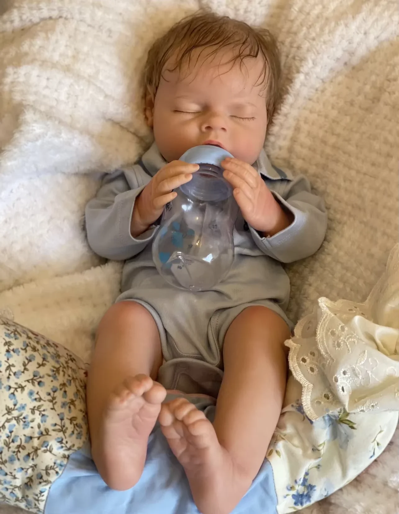 20 Inch Handmade Full Body Silicone Aizwa1 Reborn Doll - Can Open Mouth, Ideal for Birthday Gifts (Girl or Boy)