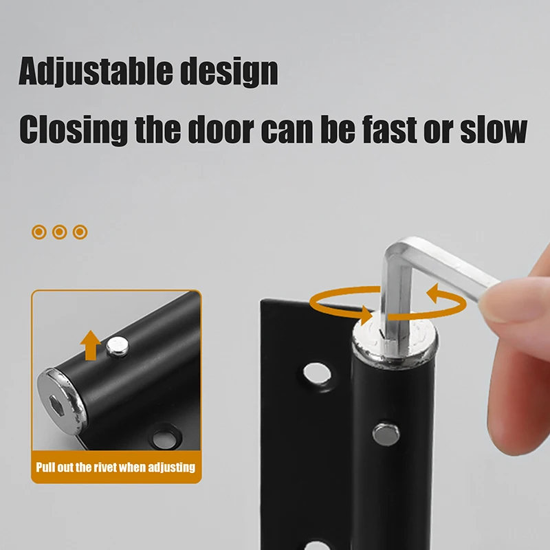 1pc Lightweight Stainless Steel Automatic Door Closer Device Is Quiet And Suitable For Residential Use With Screw Accessories