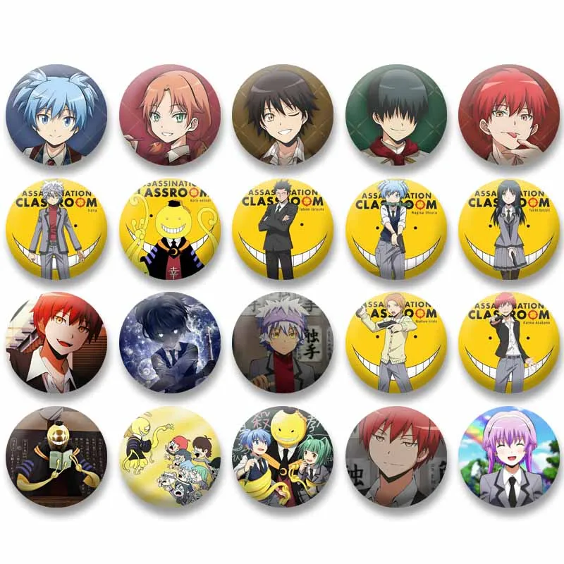 Assassinat classe Anime Badge dessin animé Koro Sensei Nagisa Shiota épinglettes mode broches pour sac chapeau accessoires cadeau