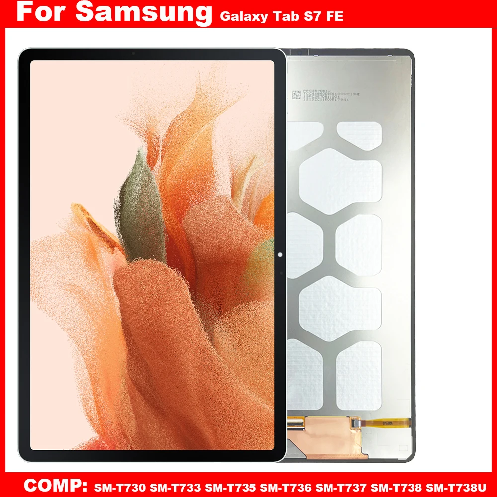 

ЖК-дисплей для Samsung Galaxy Tab S7 SM-T730 SM-T733 SM-T735 SM-T736 SM-T738U SM-T737 ЖК-дисплей с дигитайзером сенсорного экрана в сборе