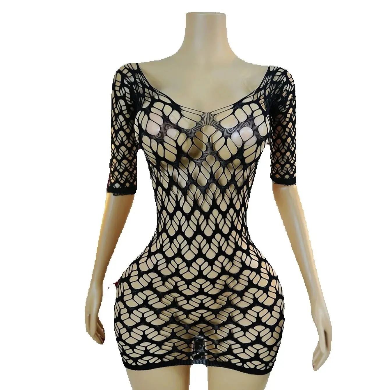 1 peça mulheres arrastão cobrir sem biquíni lingerie sexy transparente oco vestido bodycon manga comprida roupa de praia ds059