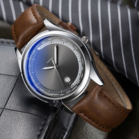 Men Quartz Wristwatch Hands Analog Watch PU Leather Business Wristwatch Men's Casual Fashion Gift Watches