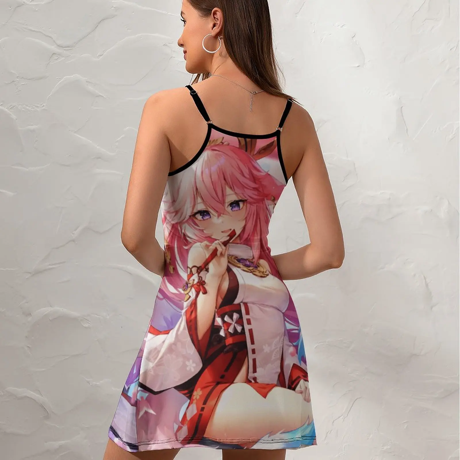 4K Yae Miko Photographic Print For Sale  Women's Sling Dress Geeky The Dress Vintage Exotic  Woman's Gown  Parties image 5