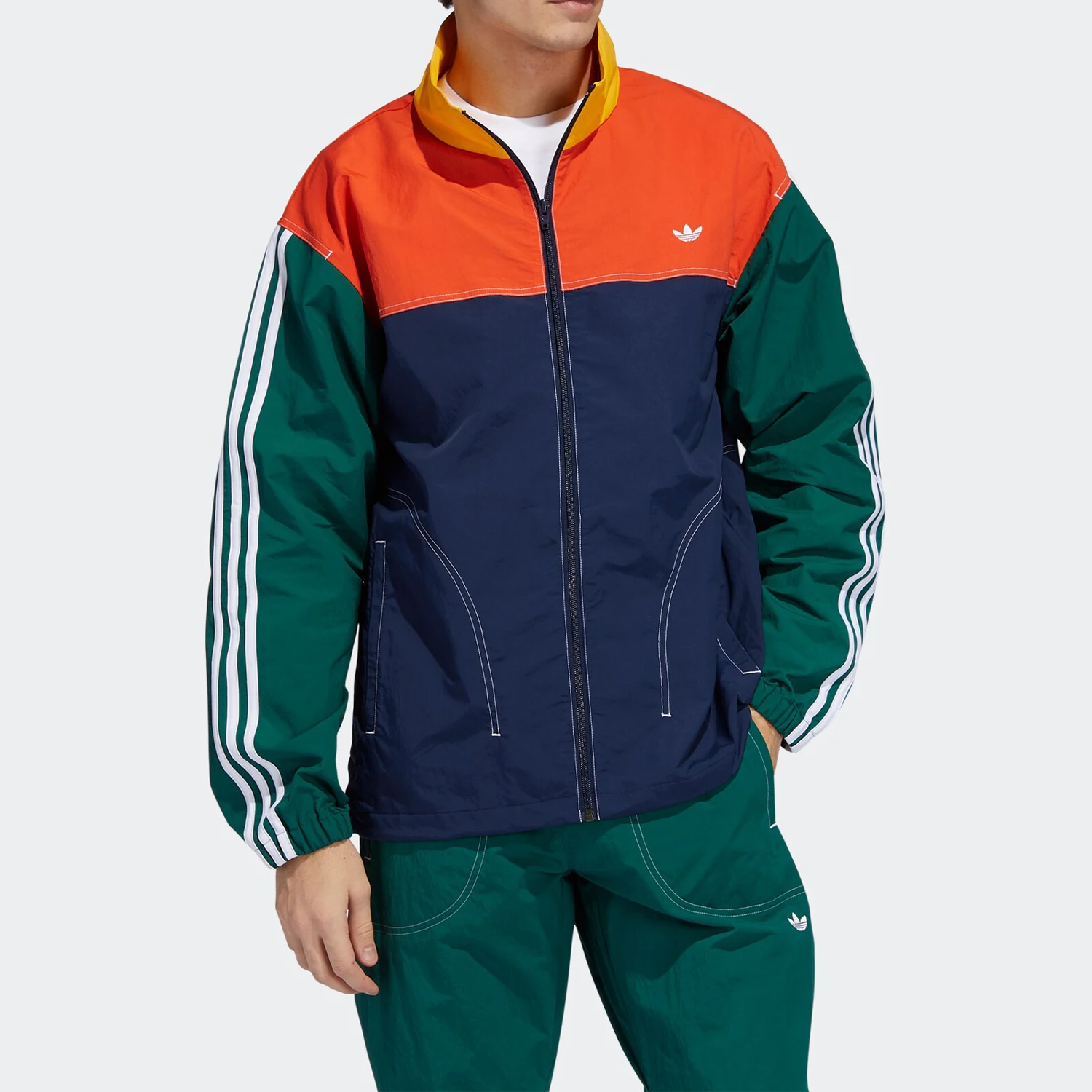 

Adidas genuine clover men's SUMMEB-BAL contrasting sport windproof jacket GD2054