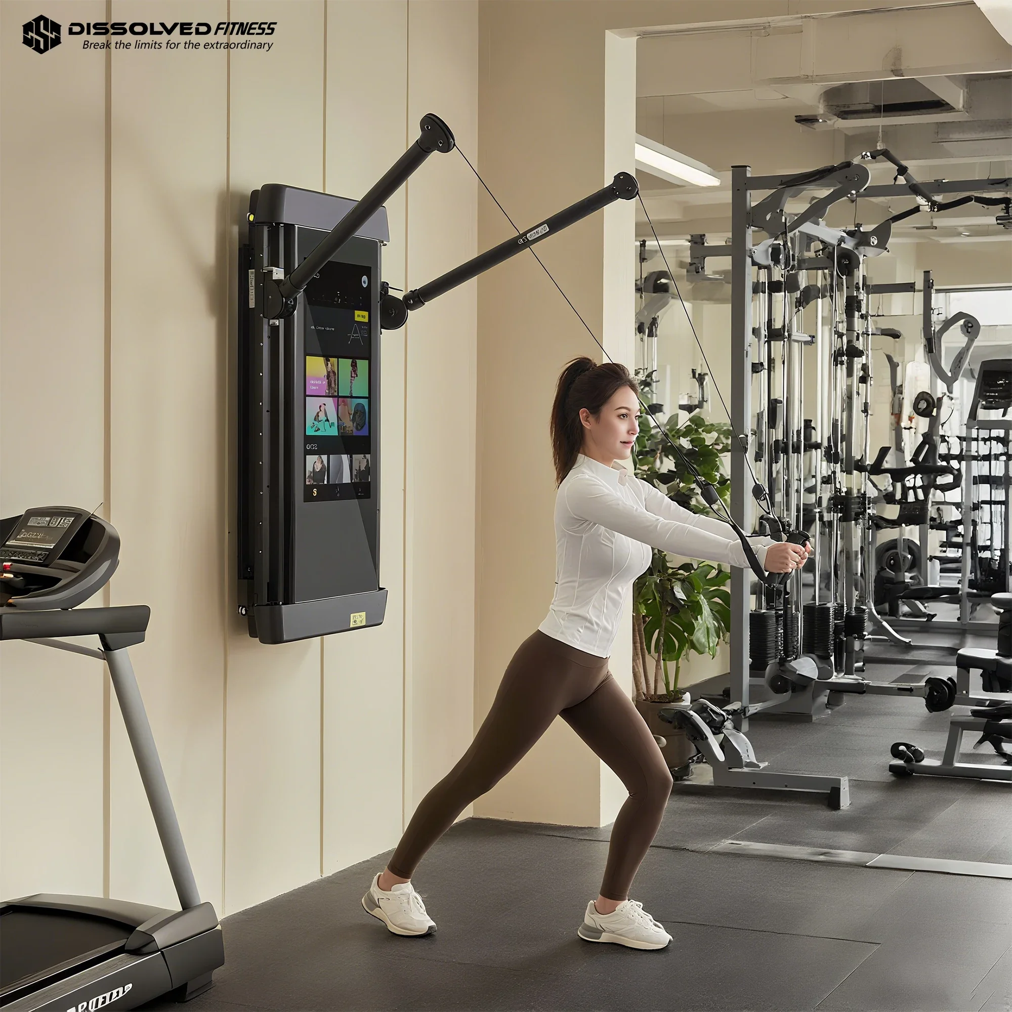 Smart AI LCD Training Mirror Wall-Mounted Android WiFi HD Magic Mirror for Home Gym Exercise Fitness Smart Fitness Mirrors