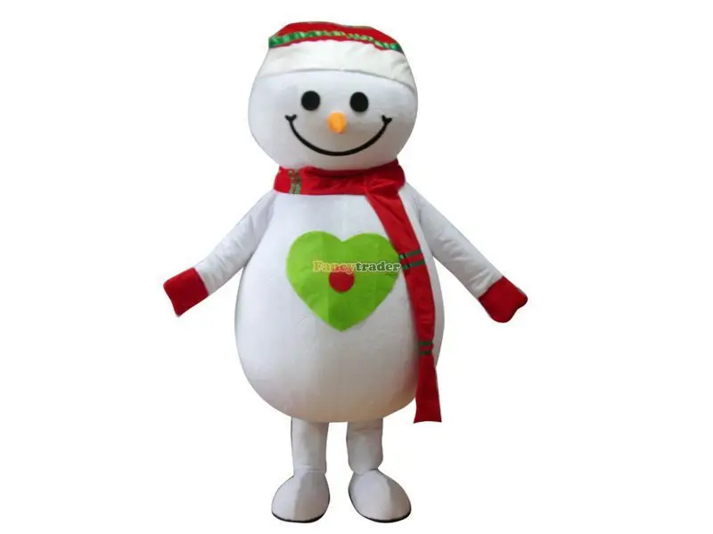 New Adult NEW LOVELY Snowman Mascot Costume Halloween Christmas Dress Full Body Props Outfit Mascot Costume