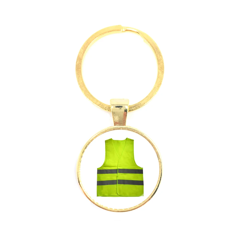 Creative Yellow Vest Keychain The Gilets Jaunes Protests Perfect Souvenir Idea Men Mouvement des gilets jaunes Keyring