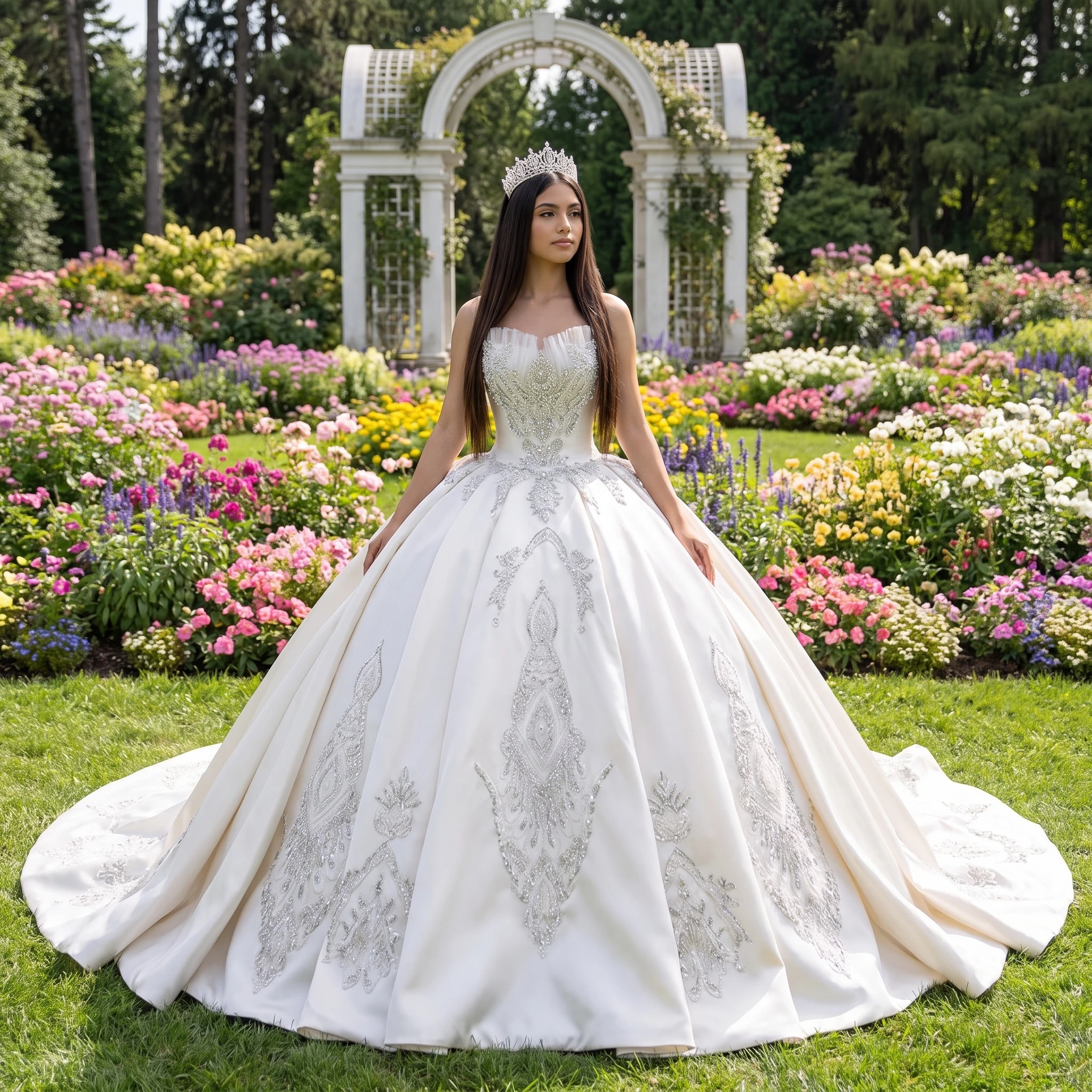 Sleeveless Princess Wedding Dress Satin Ball Gown Bride Dress Customized vestidos de novia Bridal Gowns платье сваде