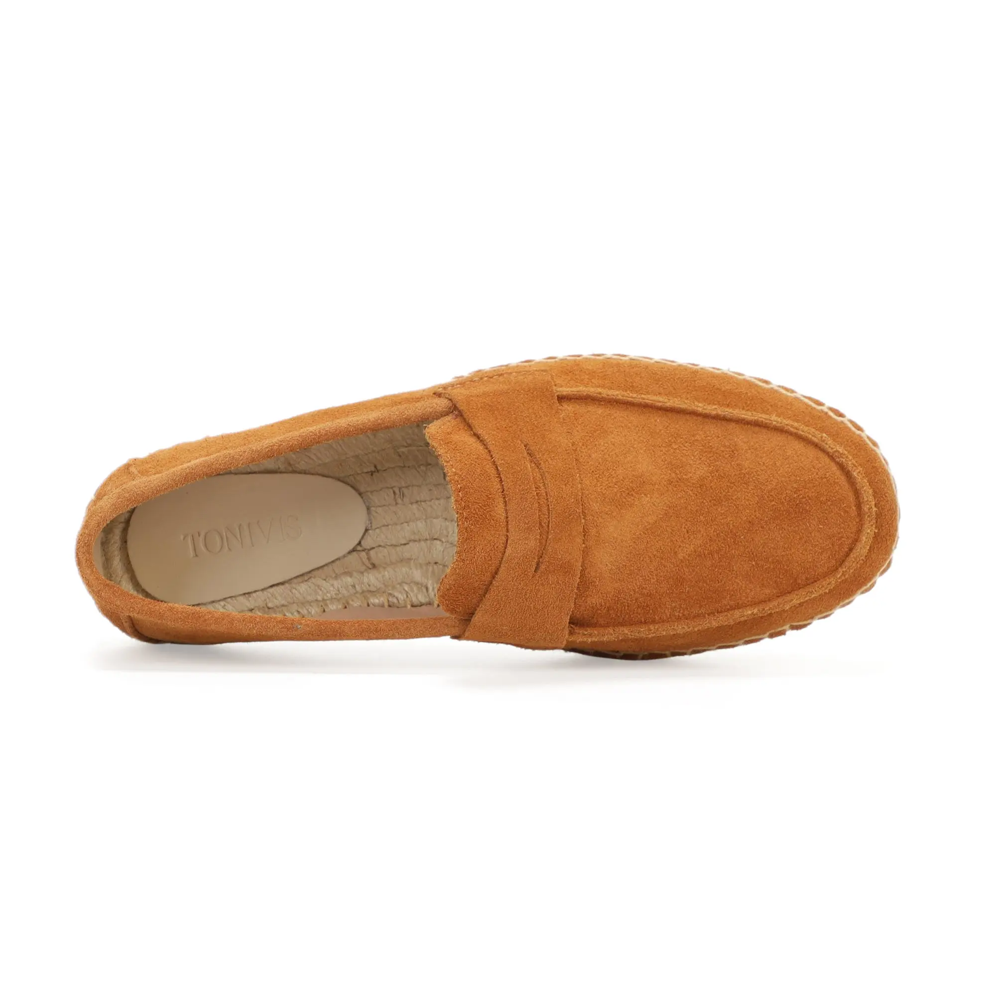 Espadrillas da uomo in iuta mocassini slip on scarpe casual in pelle scamosciata di mucca