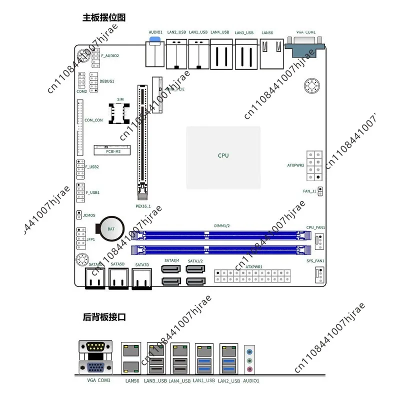 NAS multi-network soft routing itx main board 10 disk array C612 industrial computer E5 server X99 main board 6 ports