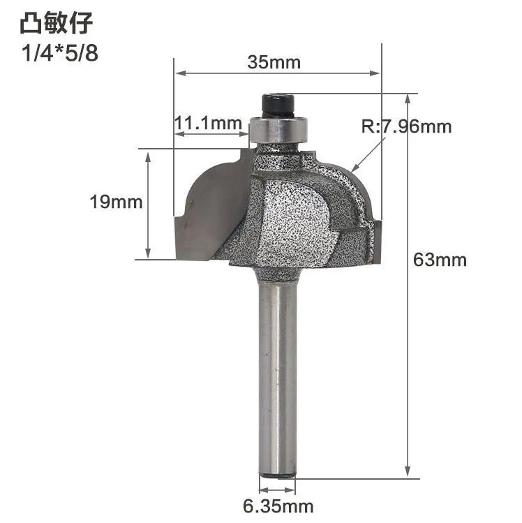 1/4 Handle 1/2 Line Knife Convex Sensitive Son Classical Table Edge European Kitchen Woodworking