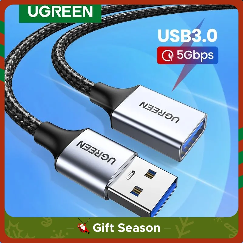 UGREEN USB Extension Cable USB 3.0 Extender Cord Type A  Male to Female Data Transfer Lead for Playstation Flash Drive USB 2.0