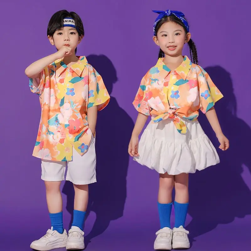 Sports Meet Cheerleading Uniforms Kindergarten Graduation Choir Clothing Suit Ballroom Dance Competition Dresses Hip Hop Costume