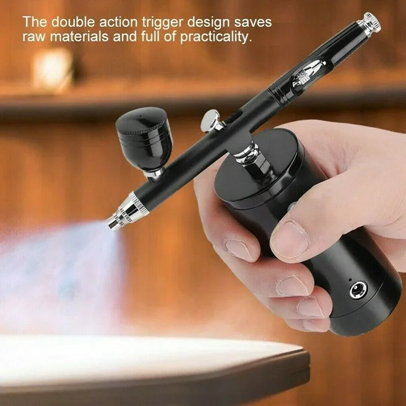 Portable Rechargeable Handheld Air Pump Airbrush Mini Action Airbrush Compressor Cake Art Craft Model Paint Spraying Hobby 0.3mm