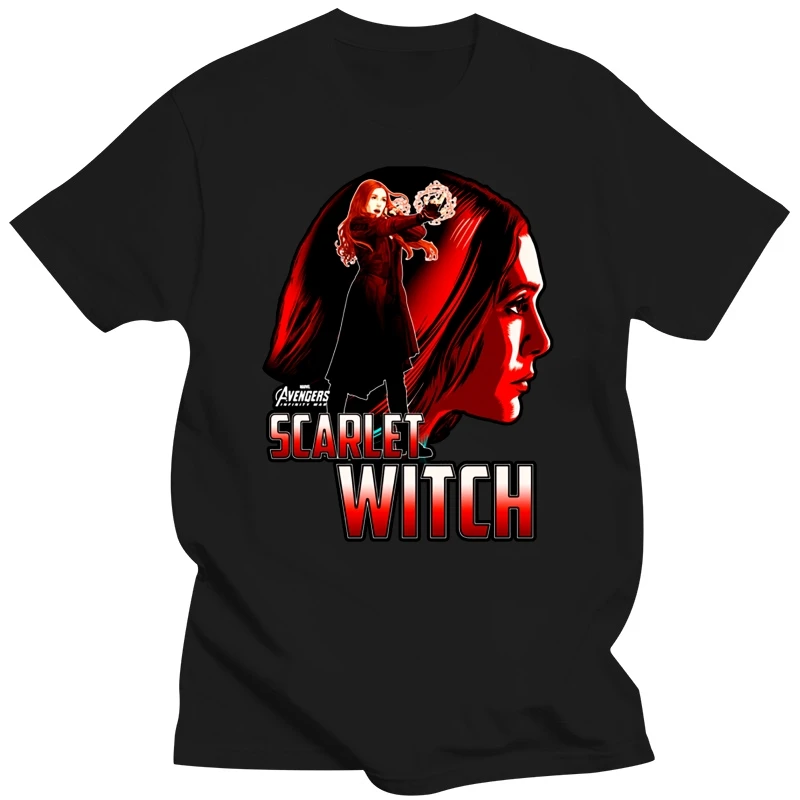 Scarlet Witch Profile Tops Woman T-shirts Men Black T Shirt Cotton Tshirt Valentines Day Custom Clothes Couples Tee Birthday