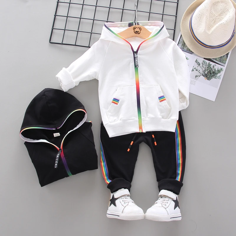 New Spring Autumn Baby Clothes Children Boys Hooded Jacket Pants 2Pcs/Sets Kids Girls Clothing Infant Costume Toddler Tracksuits