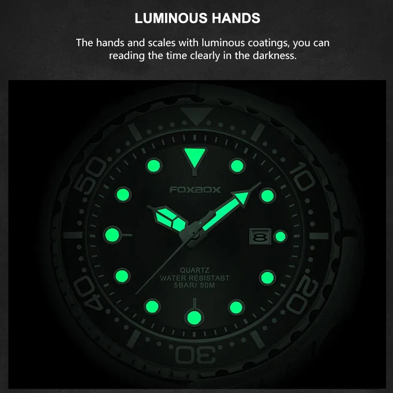 LIGE Man Watch 5ATM Casual Sport Waterproof Quartz Wristwatch Luminous Clocks with Steel Bezel Watches for Men Date Reloj Hombre