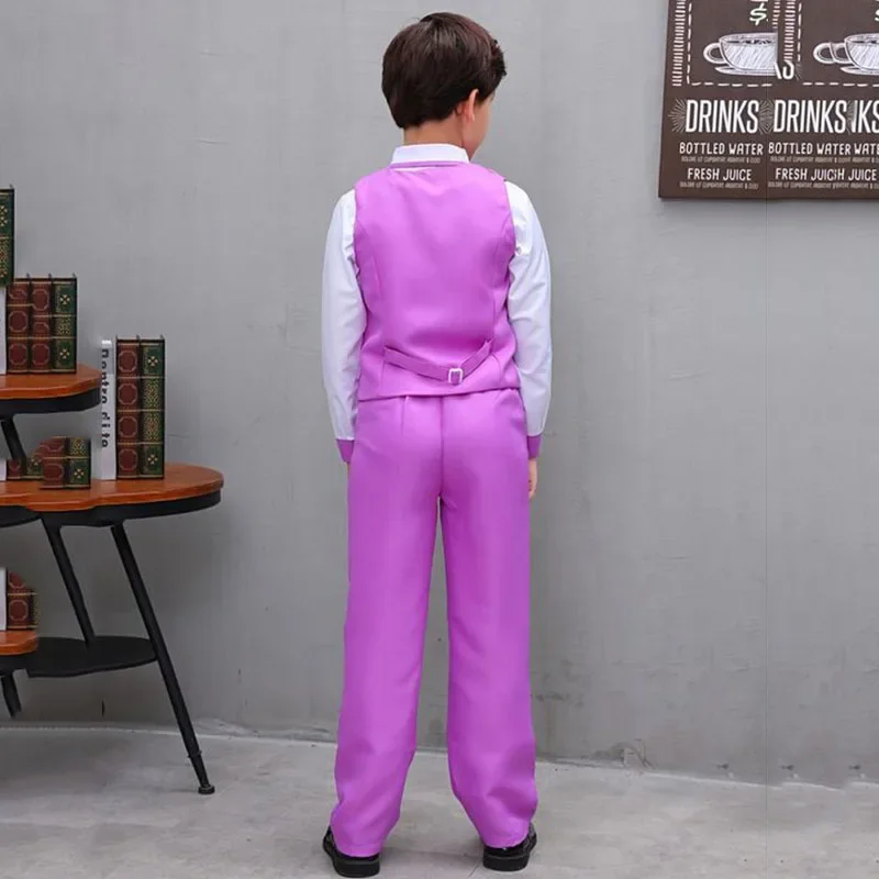 أزياء رقص الجاز للأطفال ، قميص أبيض ، لون الحلوى ، سترة وسراويل للأولاد ، ملابس الهيب هوب ، زي المسرح للطفل ، ملابس الأداء ، DNV11600