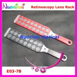 E03-7B Ophthalmic Optometry Optical Retinoscopy Lens Rack Flipper Board Lens Packed by Cloth Case
