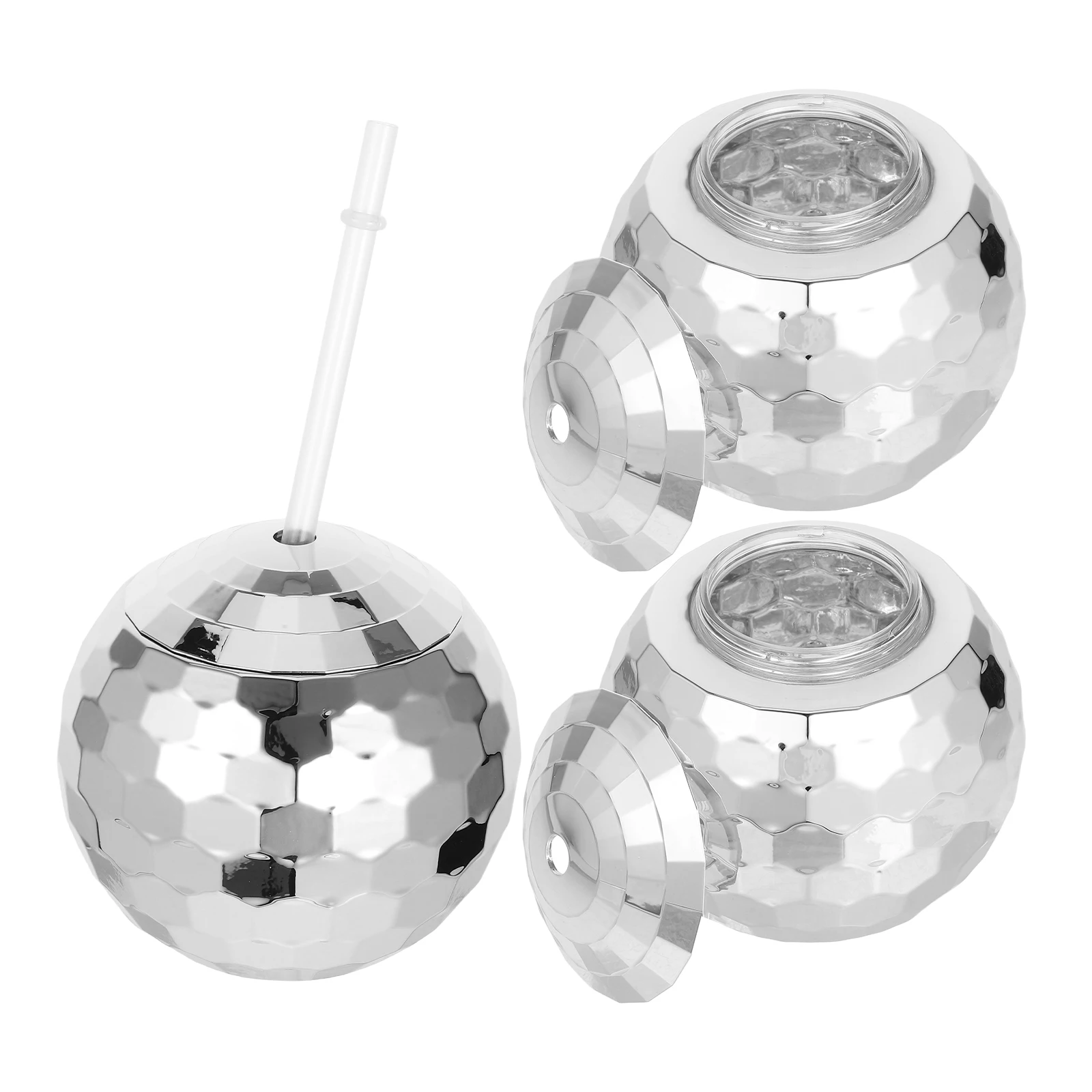 

3Pcs 600ML Silver Retro Fun Drinking Glasses Heavy Shot Cocktail Beverage Glassware Material