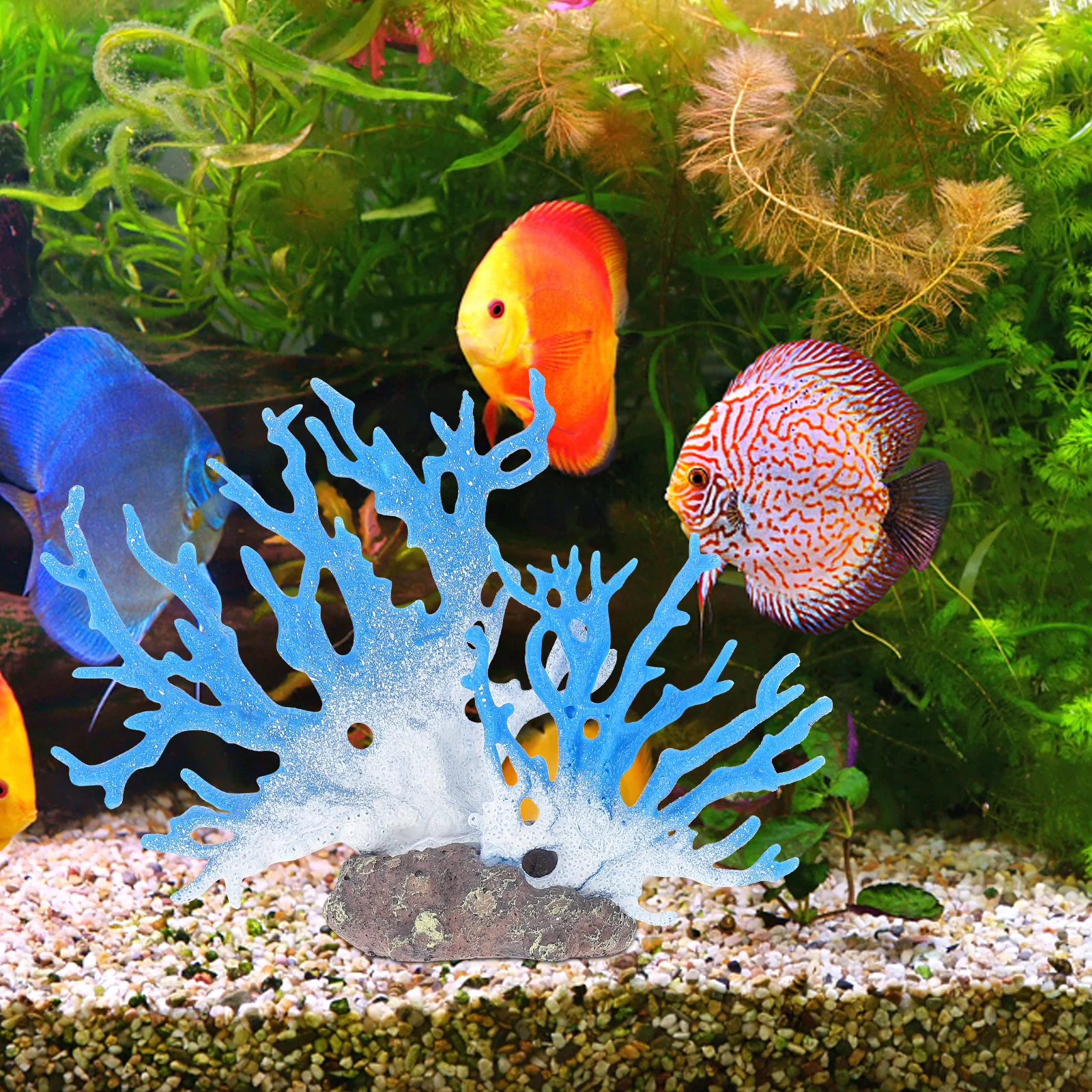 

1pc Simulated Coral Tree Ornaments Aquarium Fish Tank Decorations Resin Plastic Reef Accessories Pet Supplies Underwater Scenery