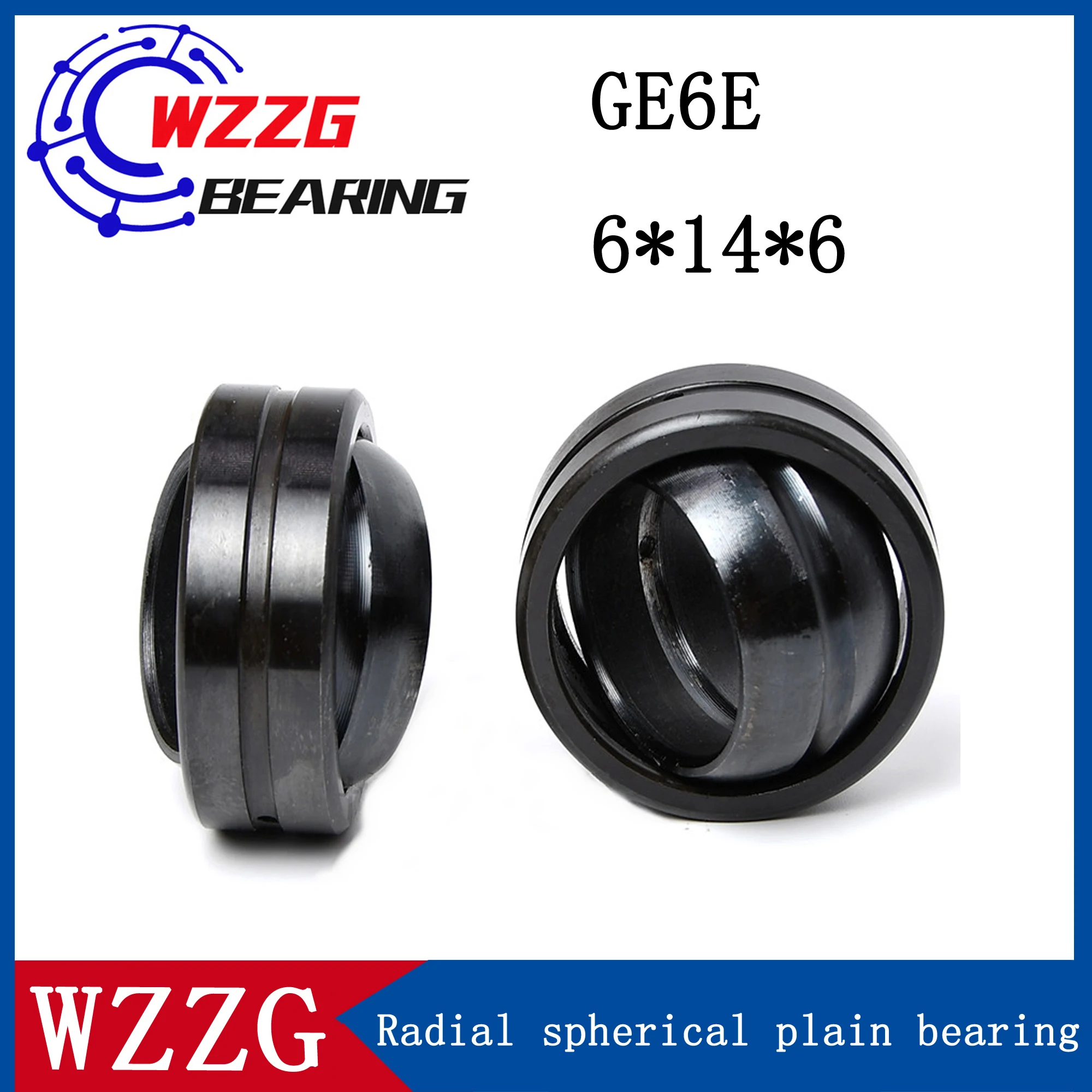 WZZG 20 pçs/lote Joint Rolamentos GE Série Rolamentos Rótula Radical GE6E Tamanho 6*14*6mm