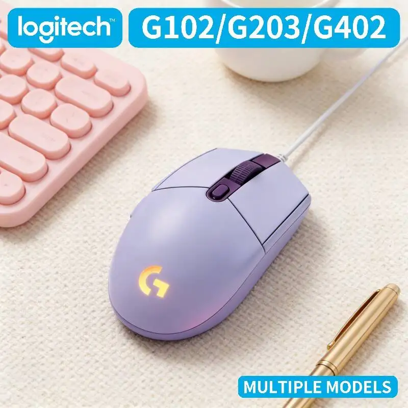 

Gaming Mouse Wired Logitech G102 G203 G402 RGB Backlit High Accuracy Smooth Click for Windows Mac Gaming Device