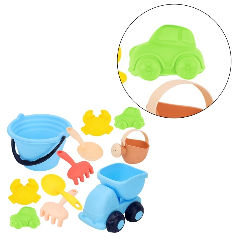 Colorful Sand Baby Birthday Gifts Baby Sand Molds Rake for Beach Kids Sand Game Tool Kids Summer Outing Supplies