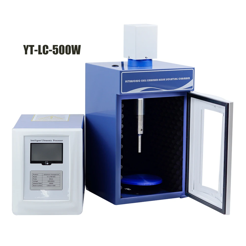 

YT-LC 5-500W Adjustable Ultrasonic Homogenizer Agitator Cell Crusher Cell Ultrasound Instrument 0.1-400ml