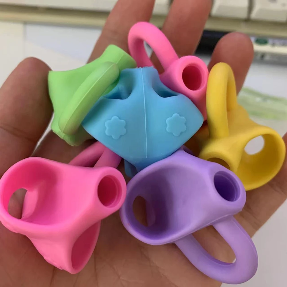 Three Finger Children's Pencil Gripping Corrector Silicone Students Writing Posture Correction Learning Writing Orthotic Device