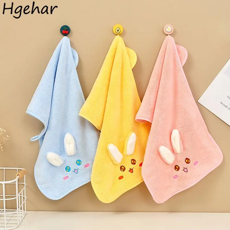 2 Pcs Cartoon Cute Towels Water Absorbent Soft Coral Velvet Washcloth 25x50cm Mini Face Towel Quick Drying Toallas Kindergarten