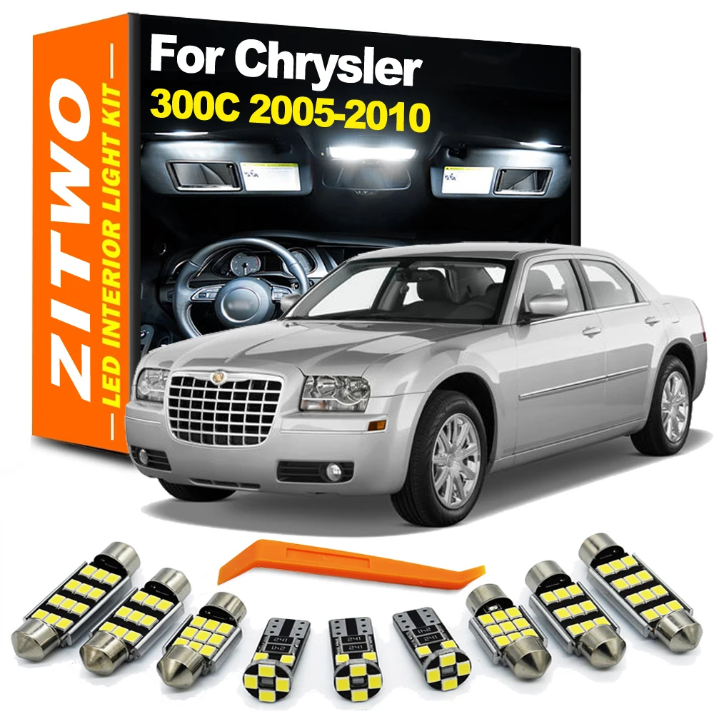 ZITWO 17Pcs LED Interior Light Bulb Kit For Chrysler 300 300C 2005 2006 2007 2008 2009 2010 Courtesy Dome Trunk Lamp Accessories