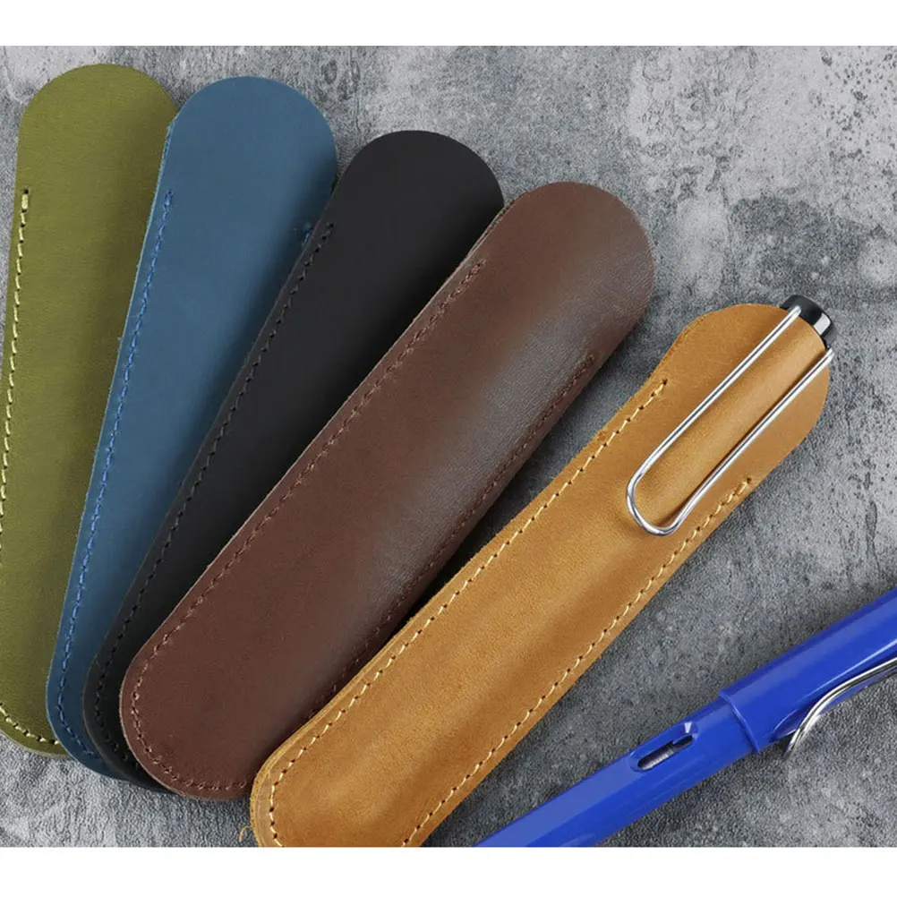 

Pen Case Pencil Small Soft Pouch Fountain Accessories Retractable Black Holder Bag Office