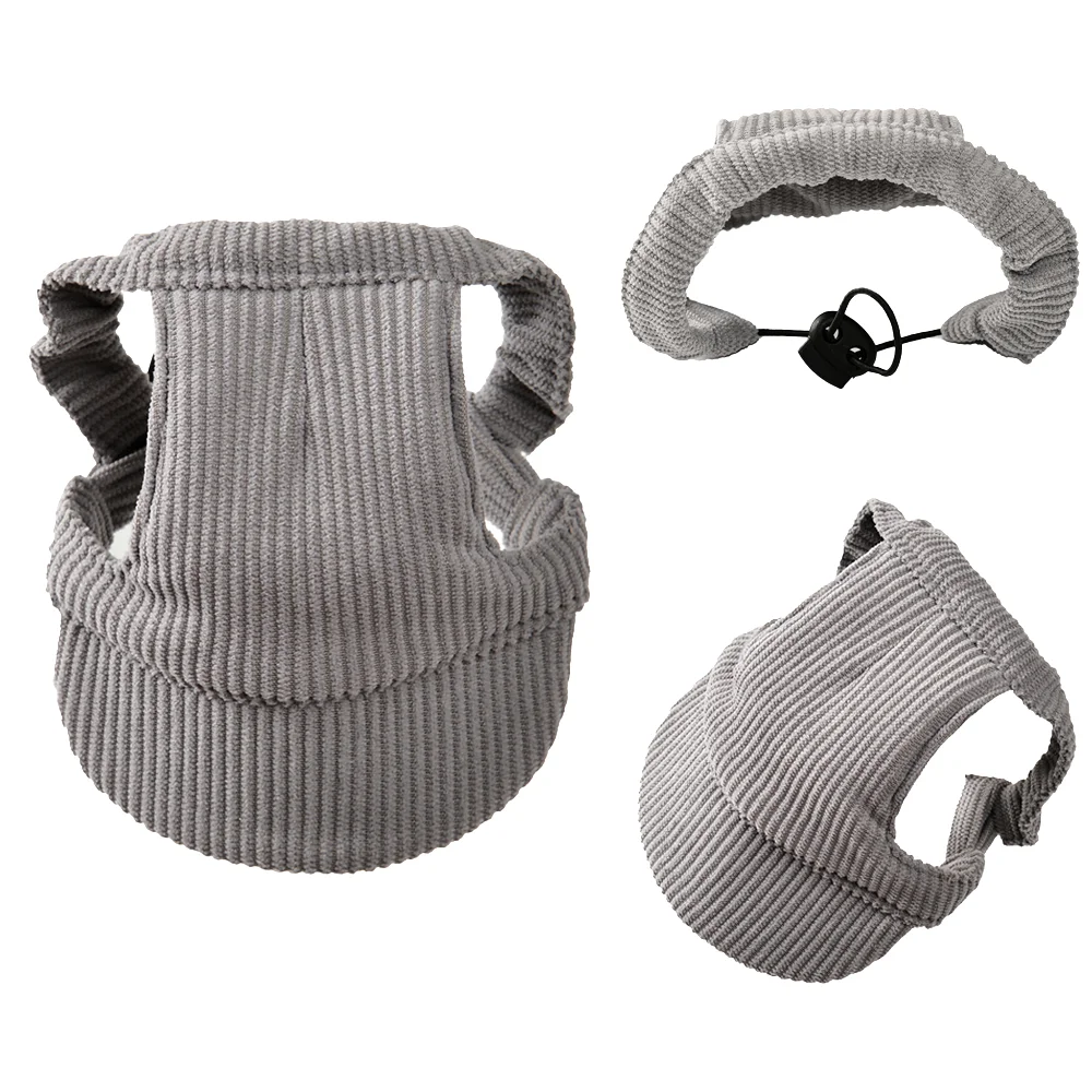Sonnenhut für kleine und große Hunde und Katzen, verstellbare Baseballkappe mit Öffnung für die Ohren, winddichtes Cordstoff-Visier für Welpen, Haustierbedarf. – Detail 6
